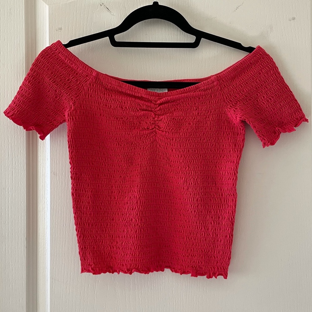 Nordstrom ABOUND smocking ruching off shoulder top